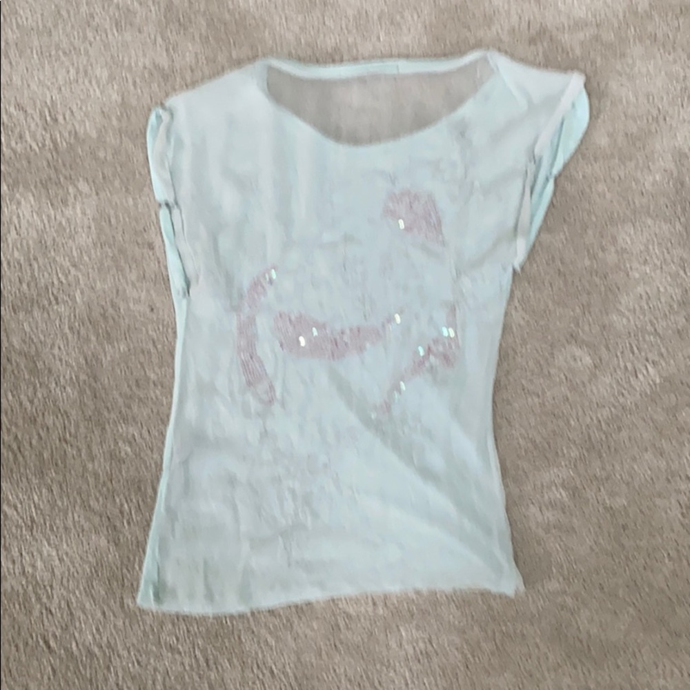 Sheer back tee